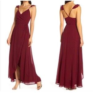 Lulu's Here’s to Us high low wrap dress size small